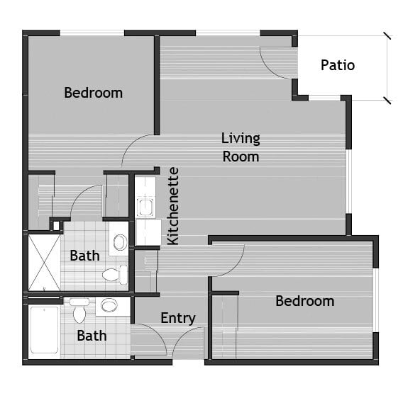 Two-Bedroom Apartment floor plan layout